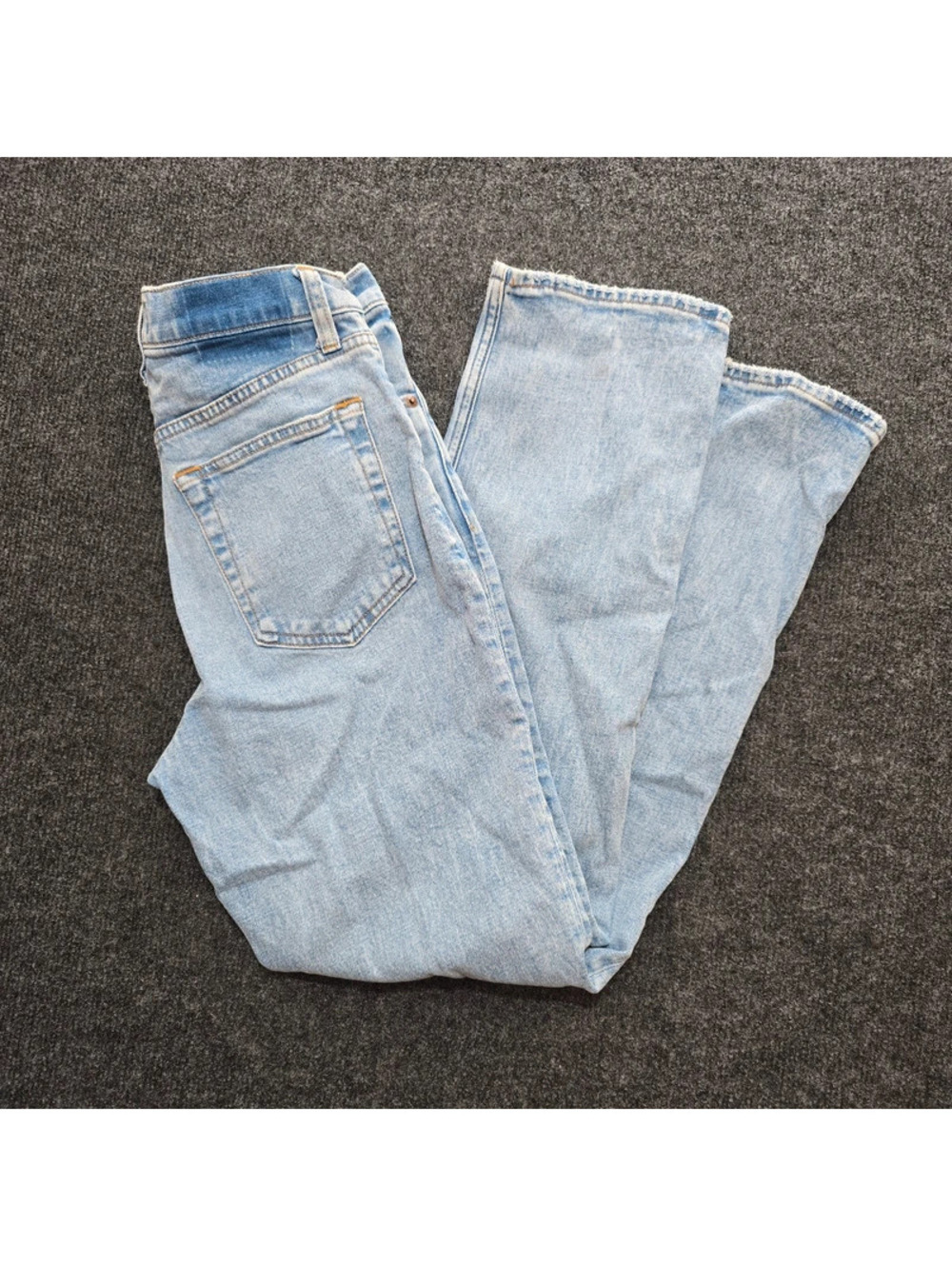 Abercrombie & Fitch 90s Ankle Straight Jeans Light Wash Ultra High Rise 28 6L